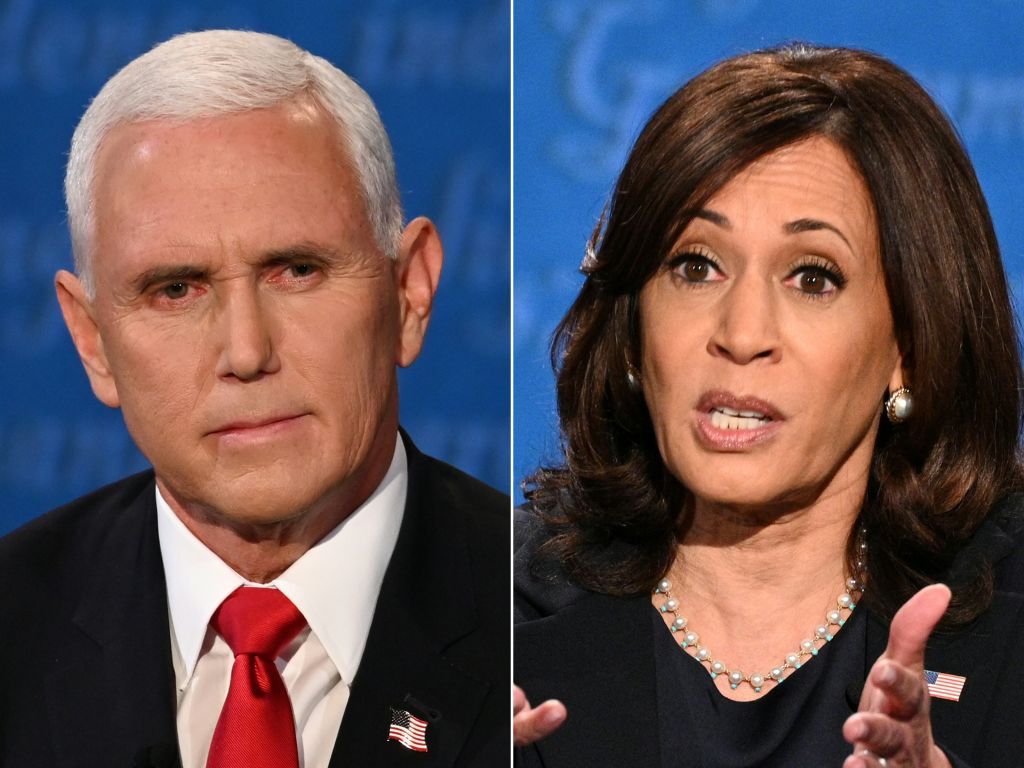 Vice President Mike Pence and Vice President-elect Kamala Harris