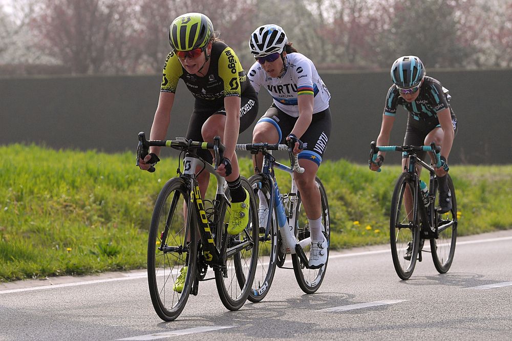 Annemiek van Vleuten (Mitchelton-Scott) in the winning breakaway at the Tour of Flanders