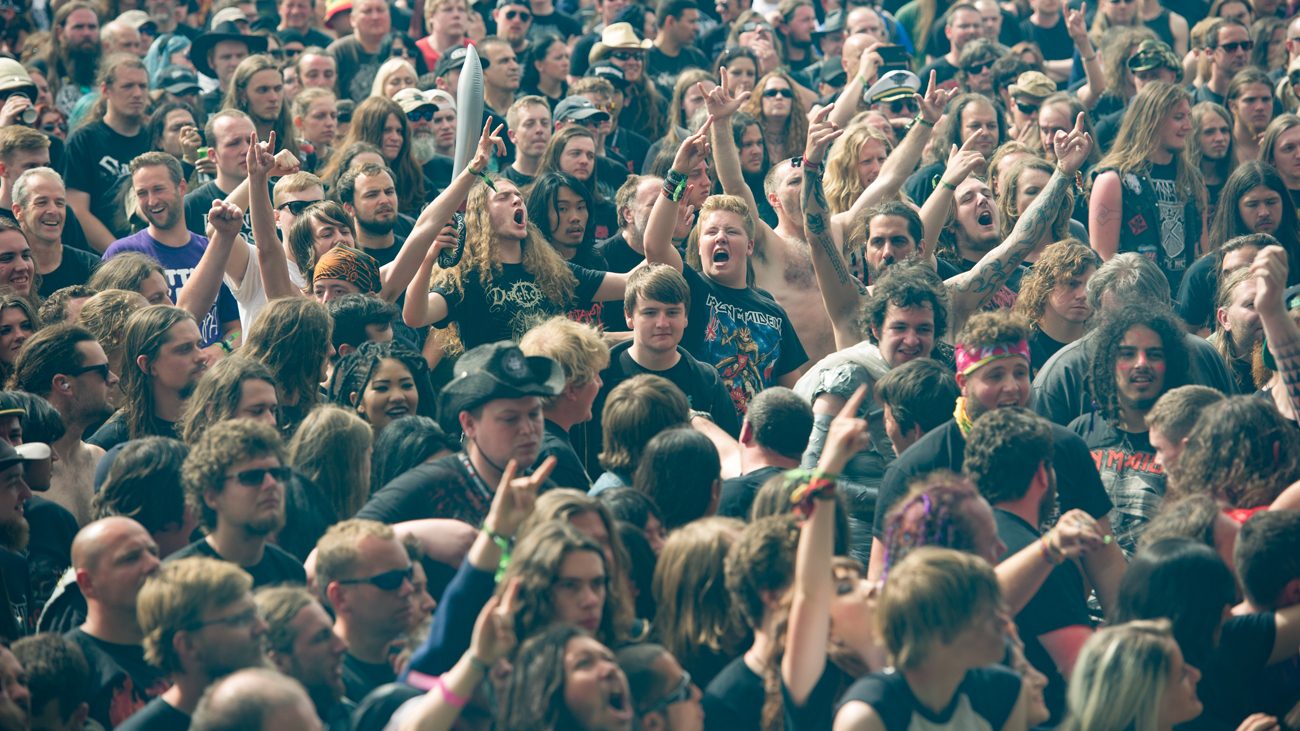 A picture of fans enjoying Bloodstock 2016