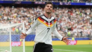 Kai Havertz #7 of Germany celebrates scoring his team's seventh goal during the FIFA World Cup 2026 Group E match between Germany and Curacao
