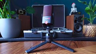 RODE X XCM-50 mic on wood table