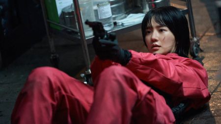 Park Gyu-young as Pink Guard 011 in Squid Game season 3