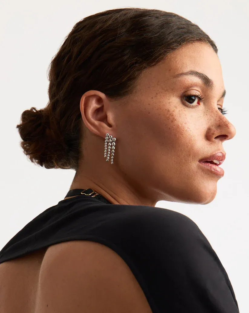 Missoma, Beaded Waterfall Drop Earrings