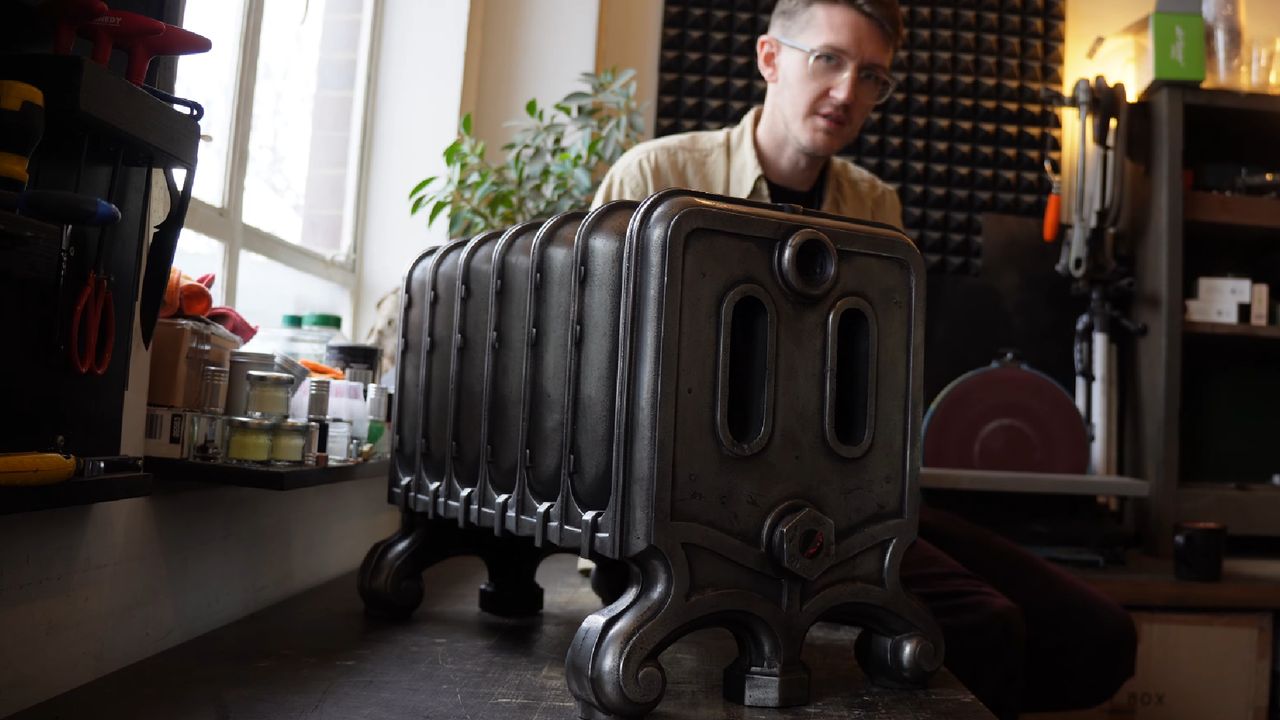 A radiator about to be turned into a custom PC by Billet Labs