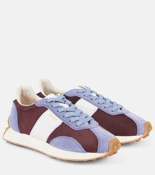 T Vintage Suede-Trimmed Sneakers