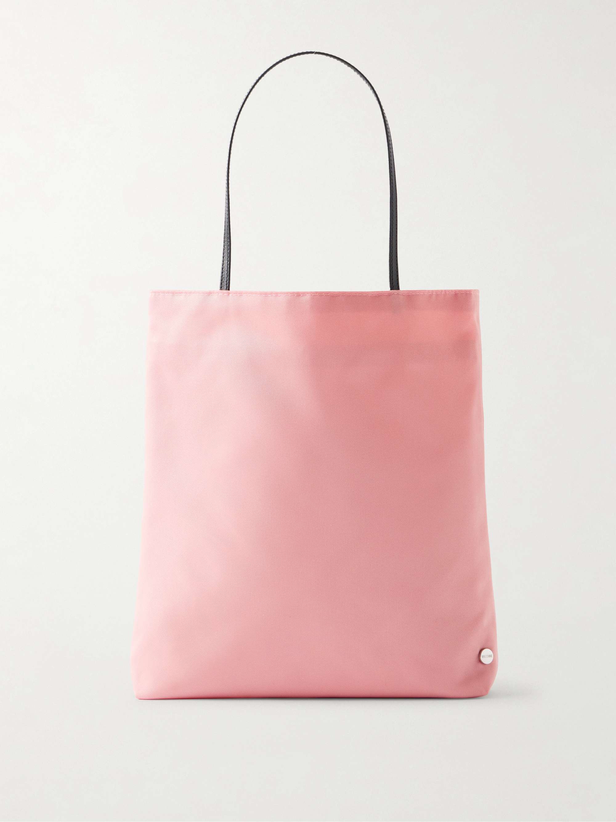 Thea Leather-Trimmed Satin-Shell Tote Bag