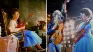 Cordell Jackson (left) and Brian Setzer, pictured in a Budweiser commercial