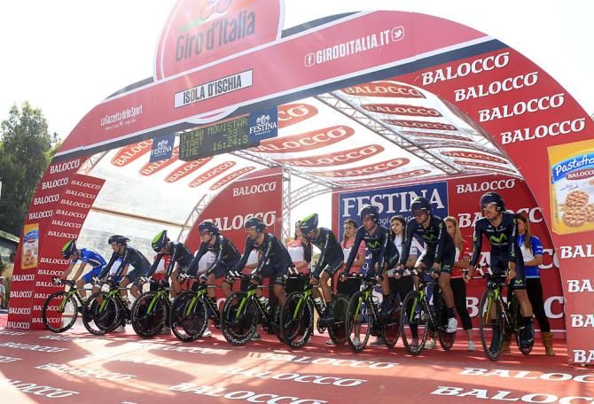 Movistar Team at the start