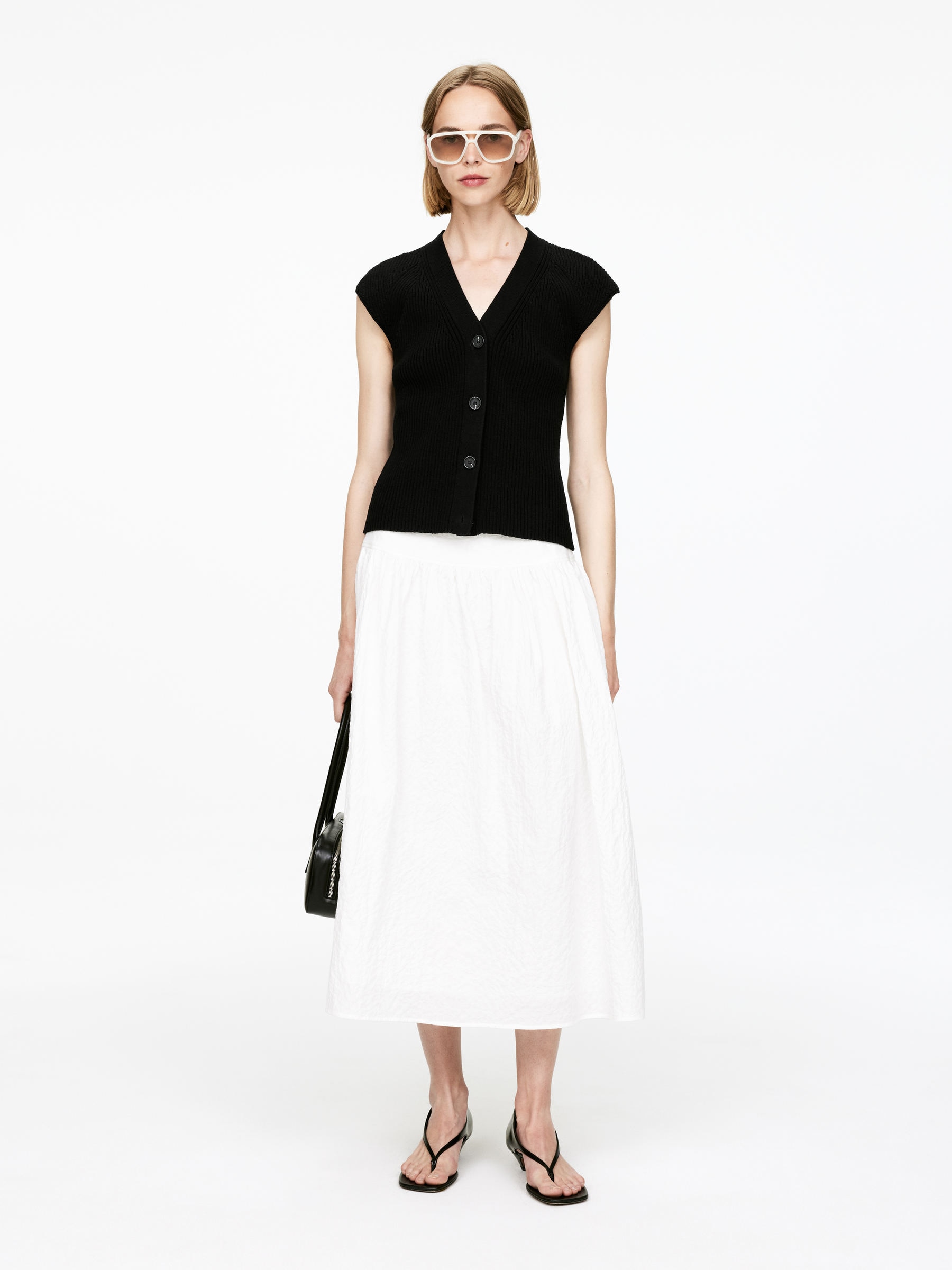 Seersucker Skirt – Off White – Women – Arket Gb