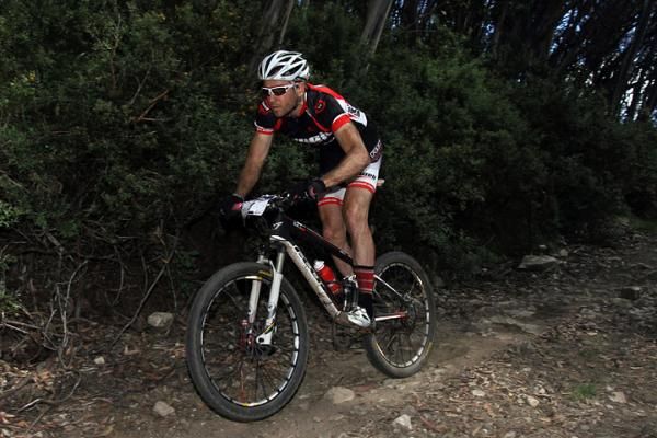 National series leader Andy Blair races to third in the elite men's race.