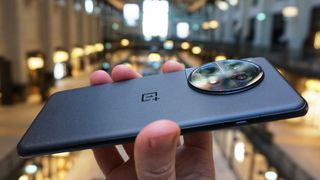 OnePlus 12R review handheld side angled