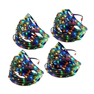 Four bundles of multi-colored fairy lights