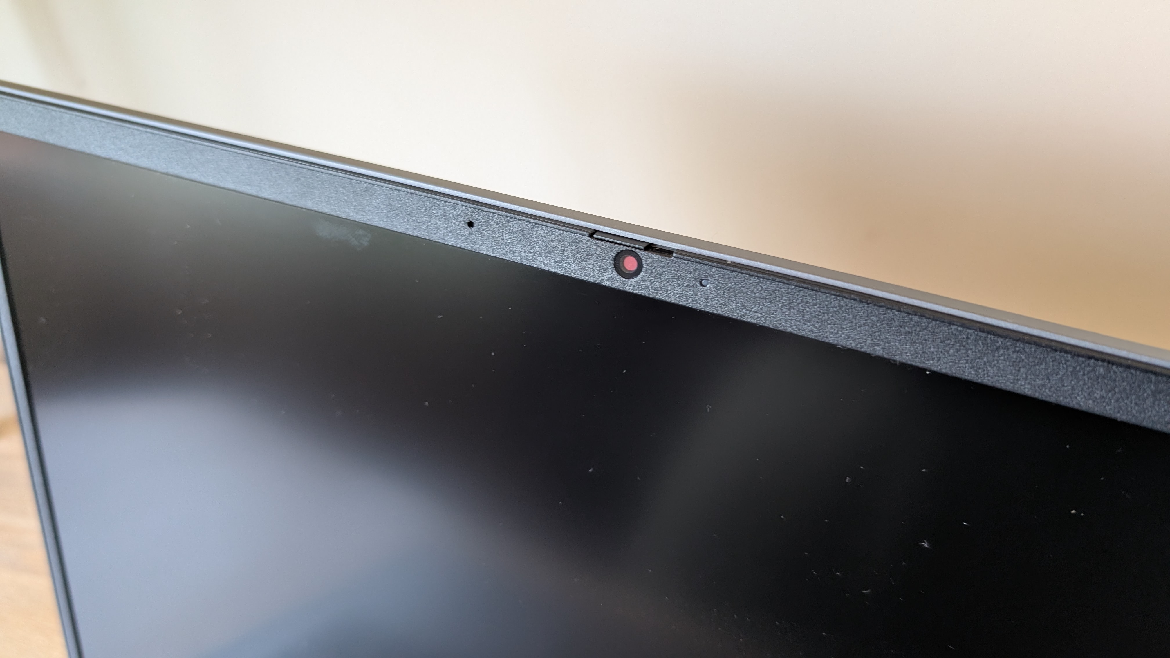 The LG Gram Book laptop pictured on a wooden desk.