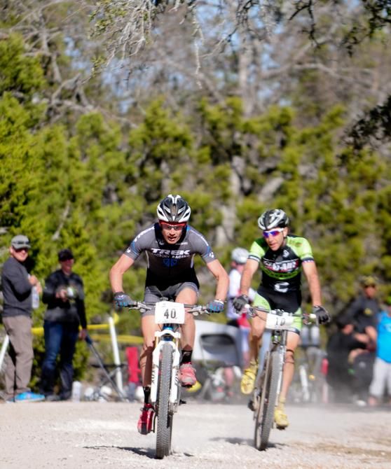 Daniel McConnell (Trek Factory Racing) edging out Bishop for the win