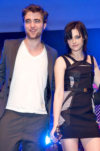 Robert Pattinson and Kristen Stewart at the HVB Youth Event at the Olympic Hall in Munich