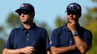 Tiger Woods and Davis Love III at the Ryder Cup