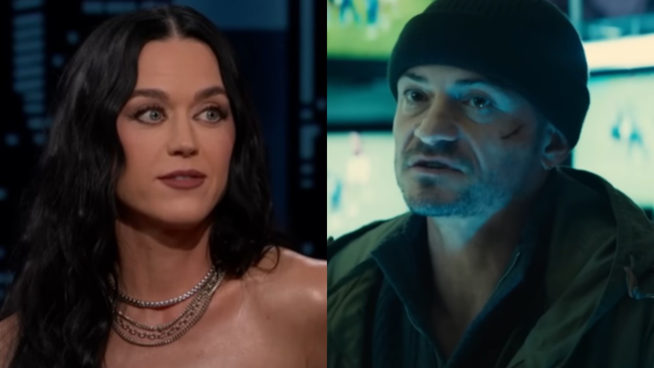 From left to right: Katy Perry on Jimmy Kimmel Live and Orland Bloom in Deep Cover.