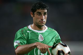 Salvador Carmona in action for Mexico at the 2005 Confederations Cup in Germany.