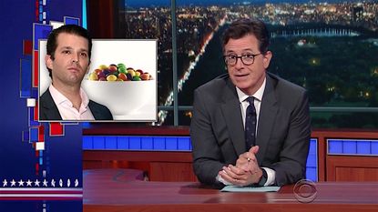Stephen Colbert explains Skittles and refugees to Donald Trump Jr.