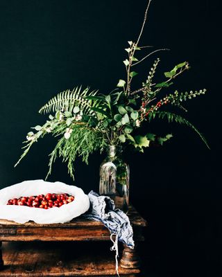 Evergreen Christmas centrepiece