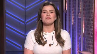 Kelly Clarkson is shown on The Kelly Clarkson Show.