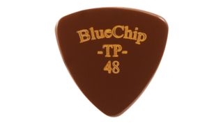 A Blue Chip TP48 guitar pick