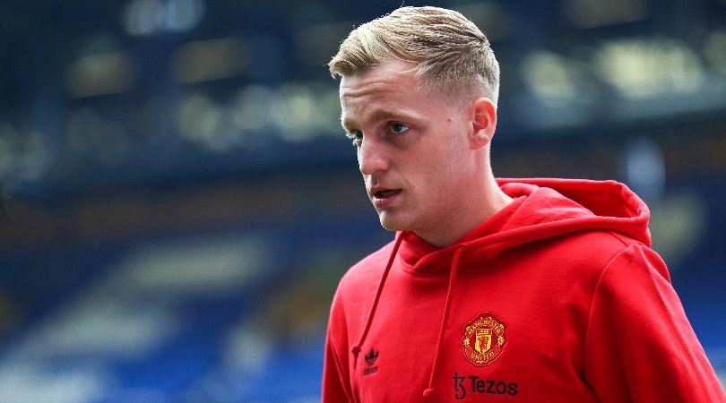 Manchester United midfielder Donny van de Beek arrives ahead of the Premier League game against Everton in November 2023.