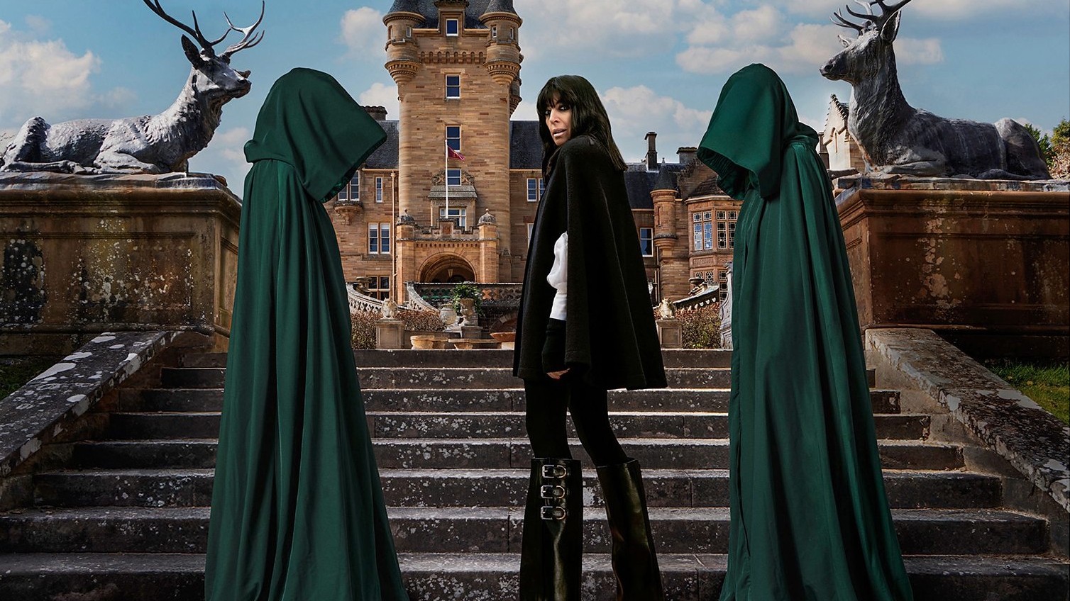Claudia Winkleman at the Celebrity Traitors castle