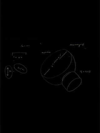 A work-in-progress sketch of the cordial glass