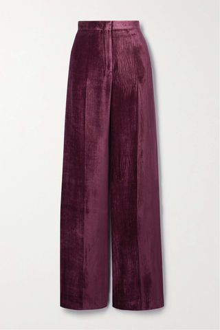 Gabriela Hearst + NET SUSTAIN Boyne organic silk-velvet wide-leg pants