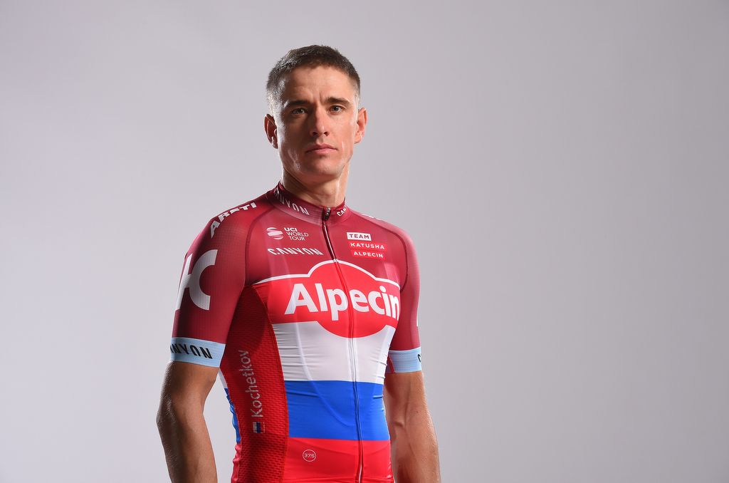 Russian champion Pavel Kochetkov in the 2017 kit