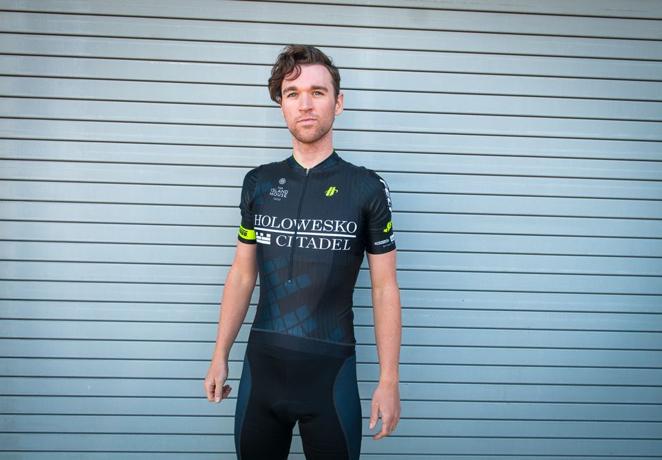 Mac Brennan shows off the 2016 Holowesko-Citadel team kit
