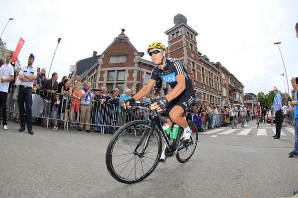 Richie Porte (Sky) at the start