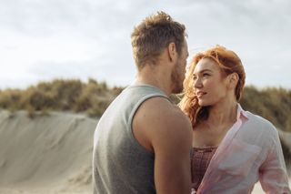 The Couple Next Door on Channel 4 and Starz sees Eleanor Tomlinson and Sam Heughan play naughty neighbours.