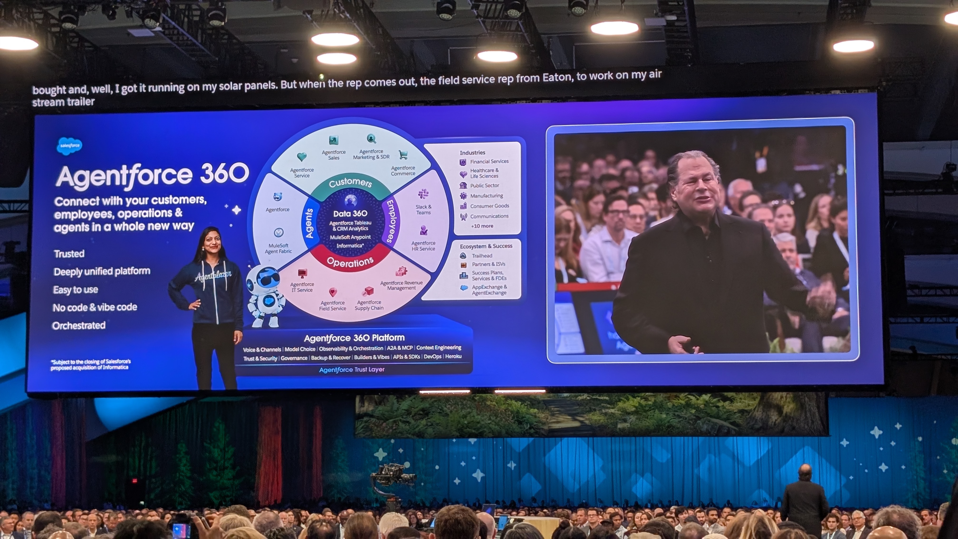 Marc Benioff, CEO at Salesforce, talking about Agentforce at Dreamforce 2025.