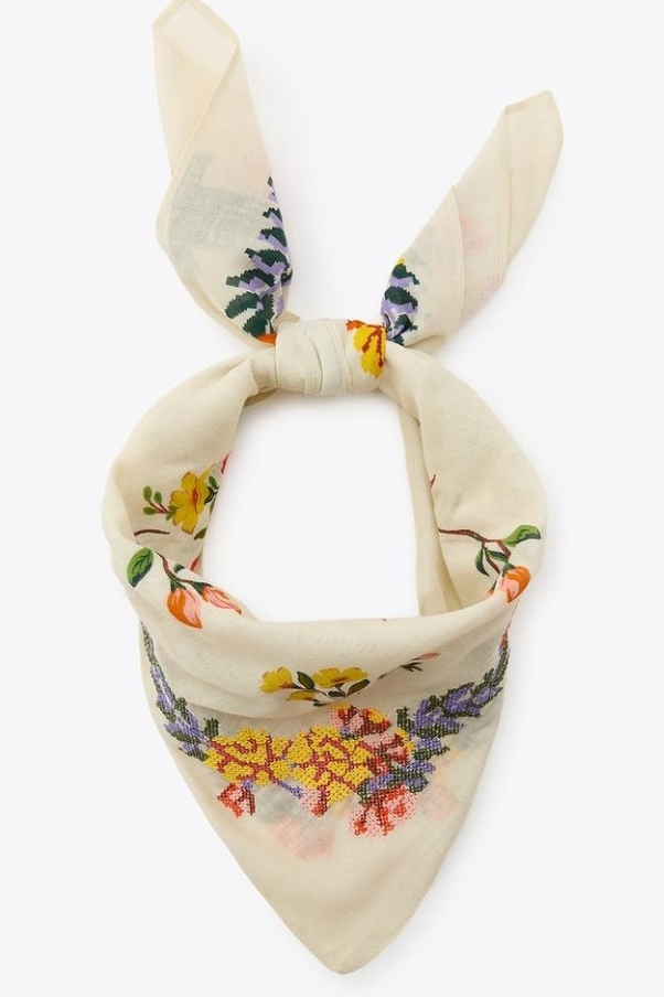 Zara, Embroidered Cotton Scarf
