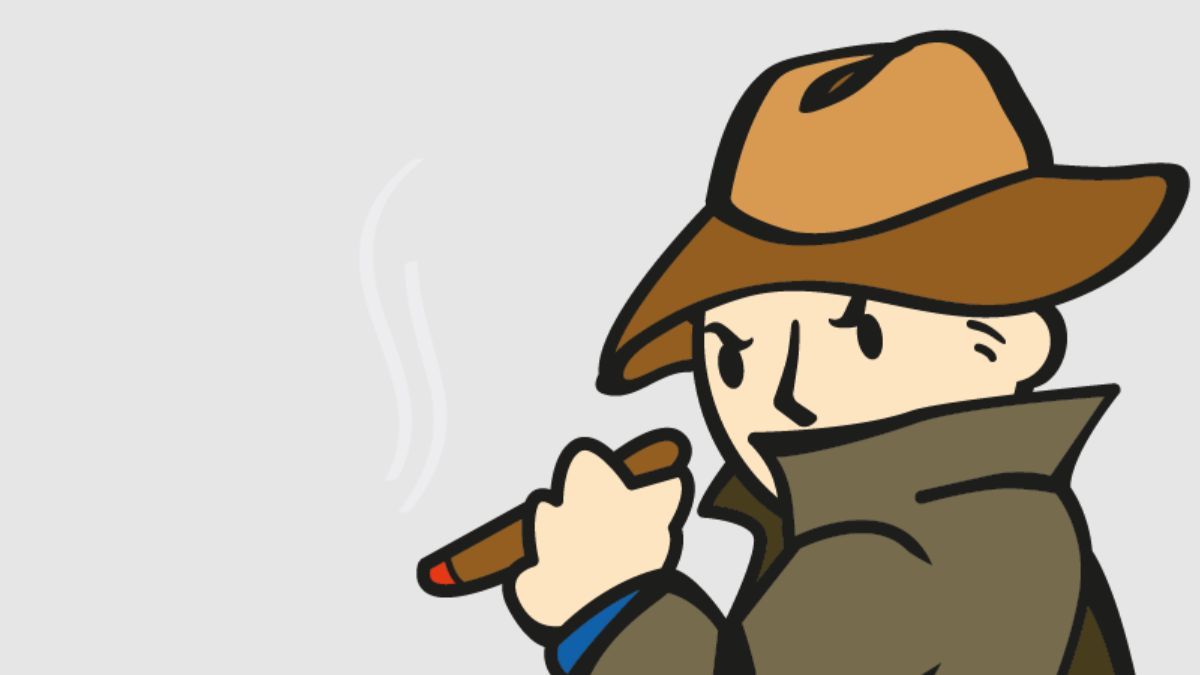 A mysterious stranger smokes a cigar