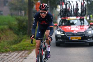 OUDENAARDE BELGIUM OCTOBER 18 Christian Knees of Germany and Team INEOS Grenadiers Mechanical Problem during the 104th Tour of Flanders 2020 Ronde van Vlaanderen Men Elite a 2433km race from Antwerpen to Oudenaarde RVV20 FlandersClassic on October 18 2020 in Oudenaarde Belgium Photo by Luc ClaessenGetty Images