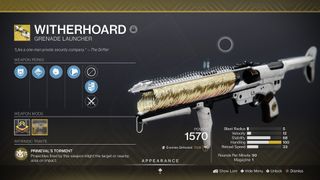 Destiny 2 Exotic weapon Witherhoard grenade launcher