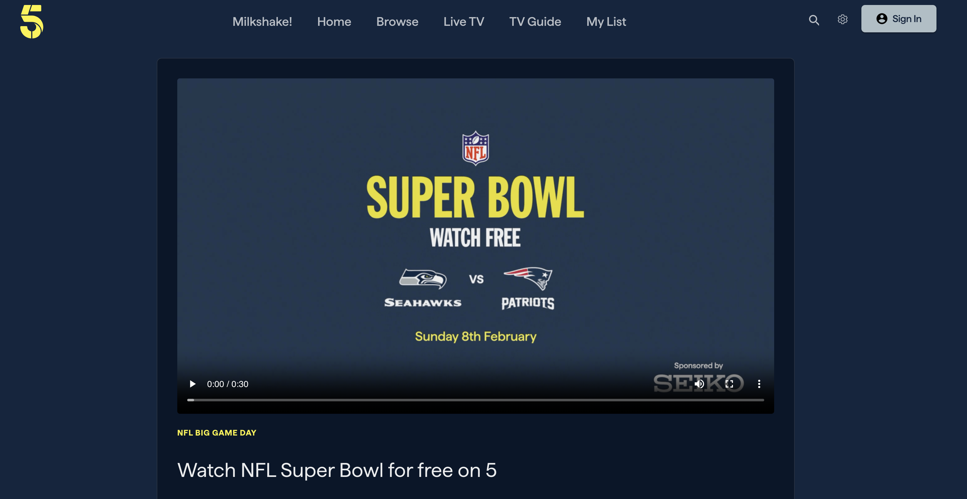 كيفية مشاهدة Super Bowl 2026 على القناة 5 (مجانية)