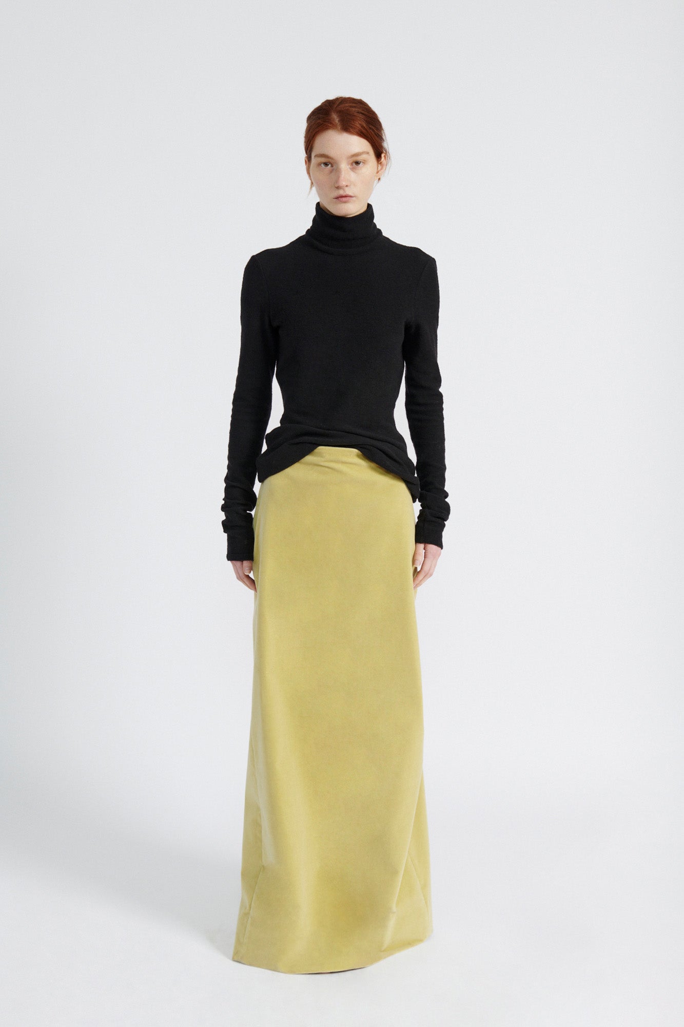 High Slit Draped Skirt