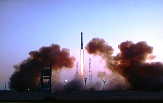 Group of Navigation Satellites Launched by Proton Rocket