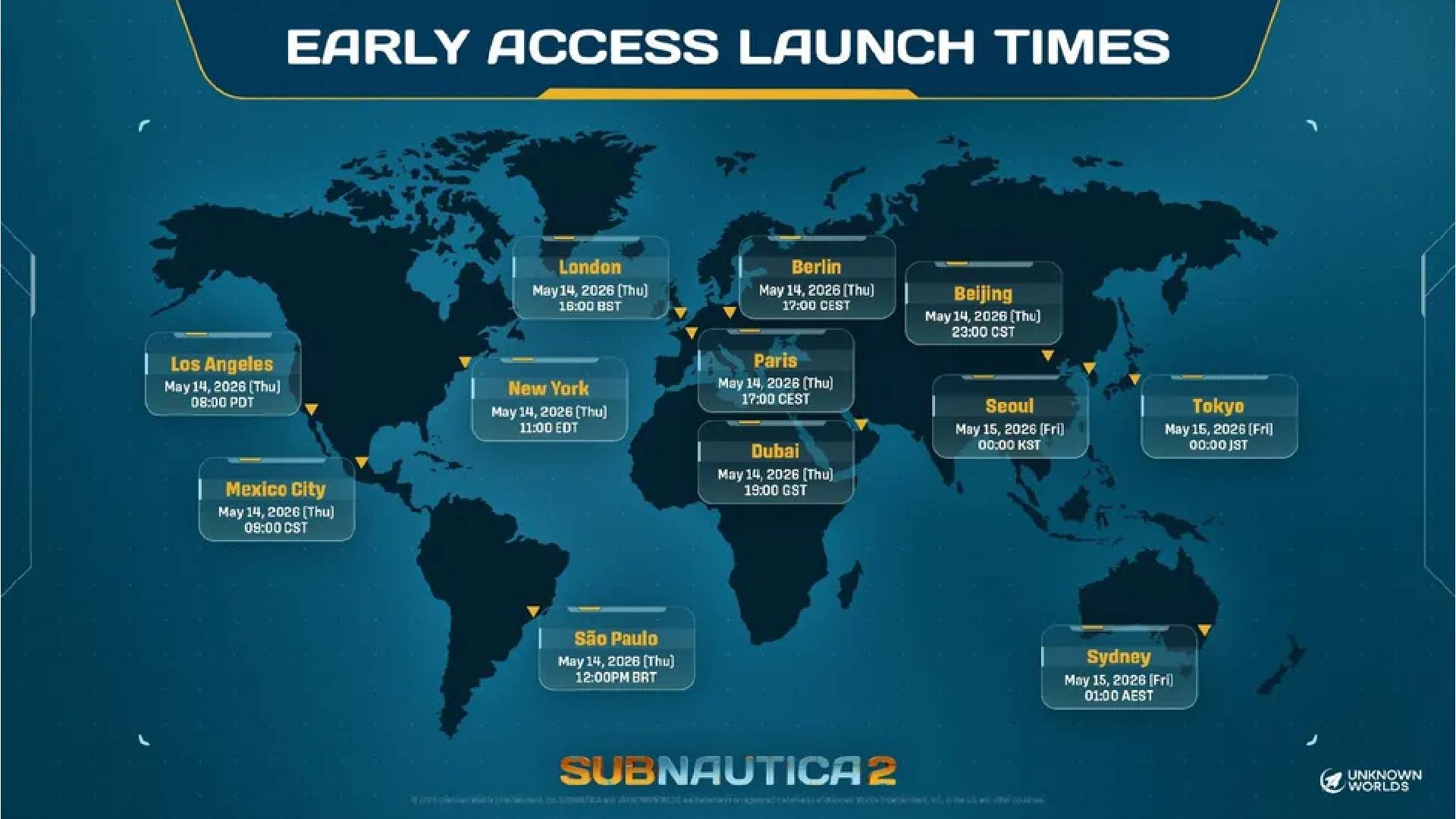 Subnautica 2 release times world map