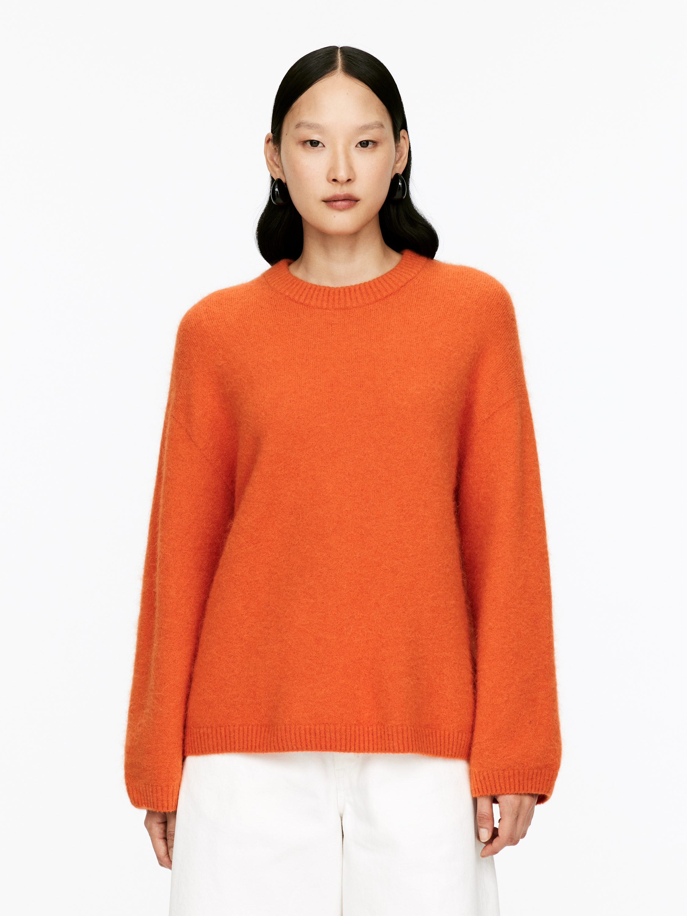 Alpaca-Wool Blend Jumper – Reddish Orange – Women – Arket Gb