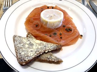 Severn & Wye oak-smoked salmon at cafe wolseley