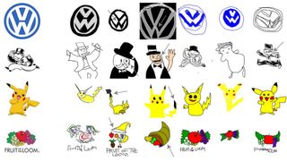 Examples of images drawn in the logo memory study
