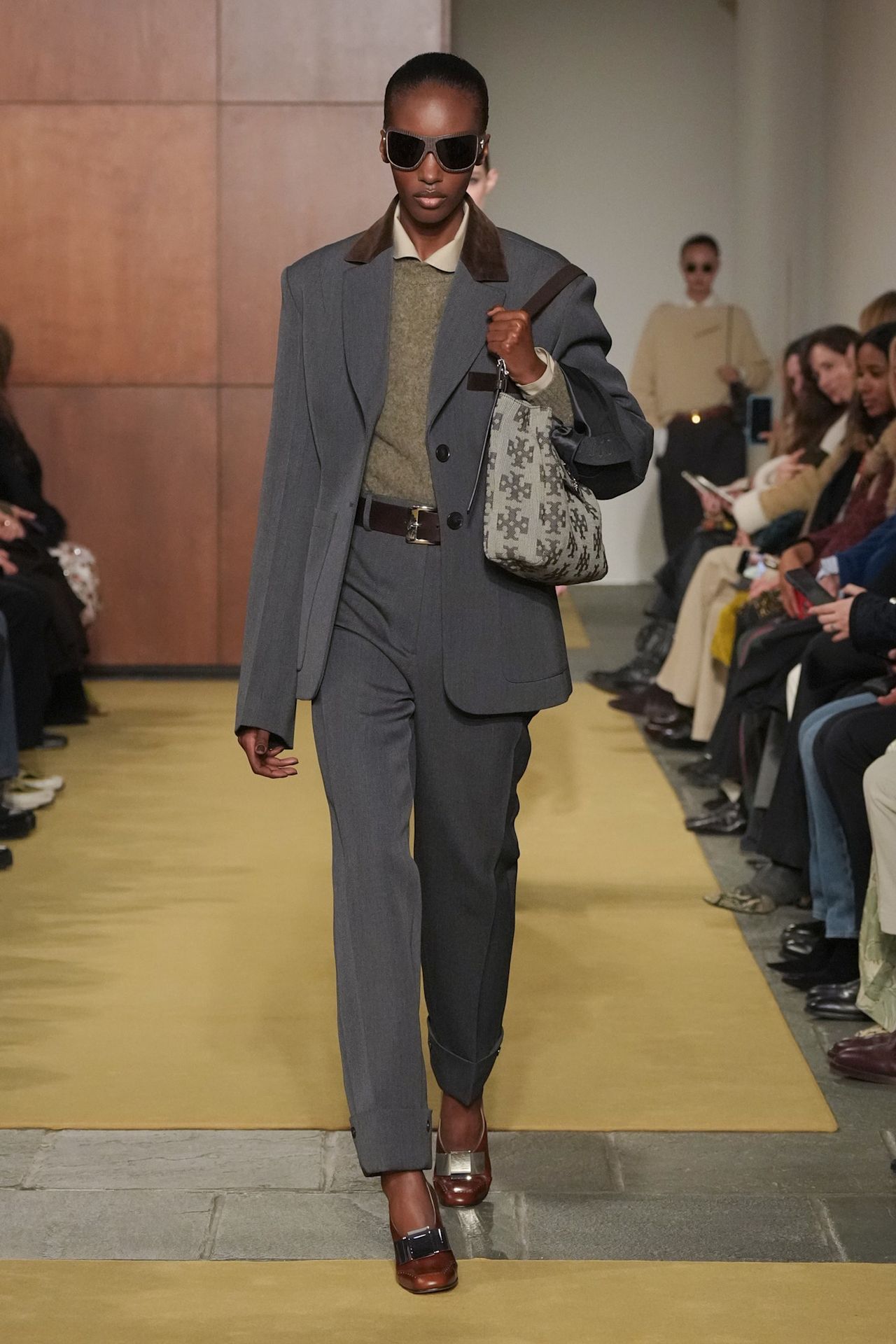 models on the Fall 2026 Tory Burch fashion show runway