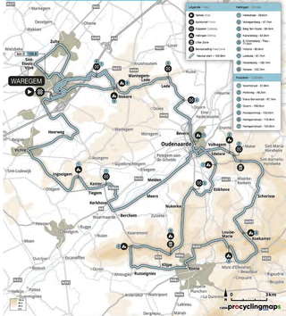 Route information for the 2024 Dwars door Vlaanderen Women 2024