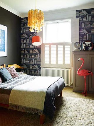 Victorian terraced home bedroom wallpaper