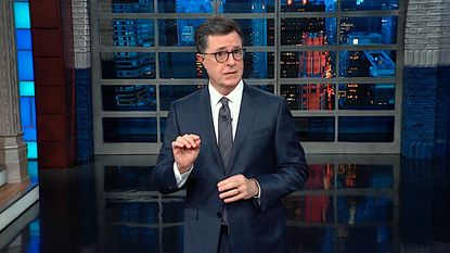 Stephen Colbert mocks Trump, "Tariff Man"